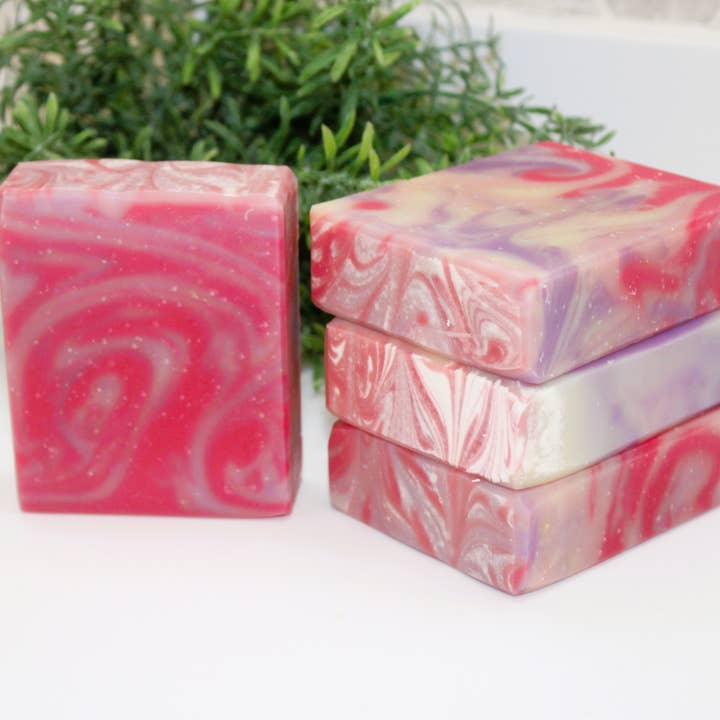 Black Raspberry Vanilla Vegan Soap Bar, Berry Vanilla Citrus for wholesale by Baba Yaga Designs LLC
