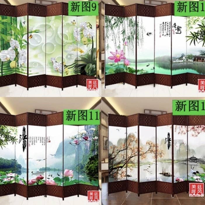 everythingbamboo - Wholesale Room Divider - Screen Room Divider Folding Bamboo Frame 4 to 6 Leaf Privacy Screen Beautiful 屏风6