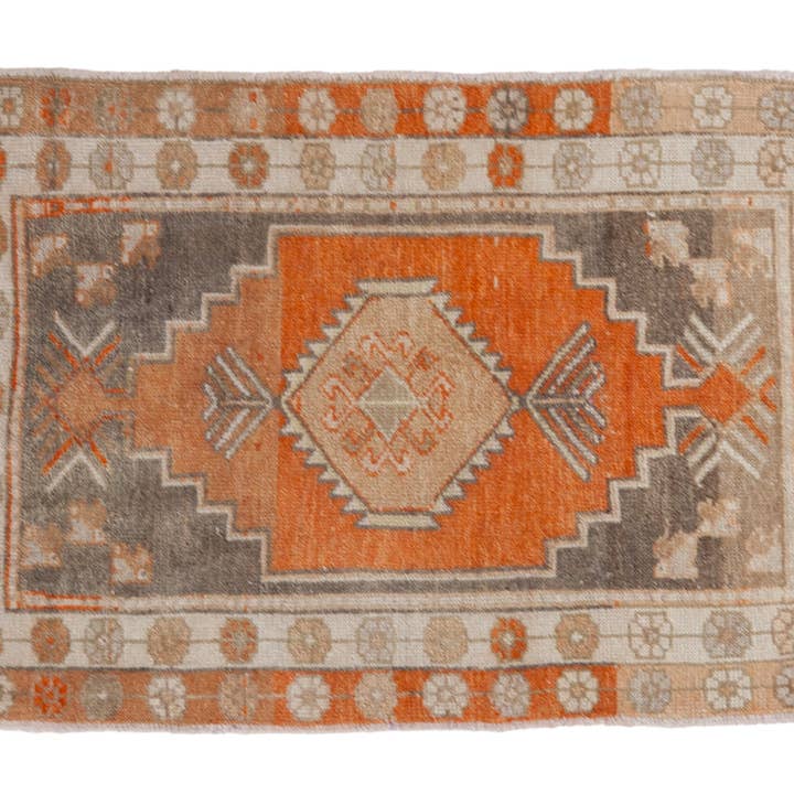 2.5x3.5 Vintage Distressed Oushak Rug for wholesale by Old New House