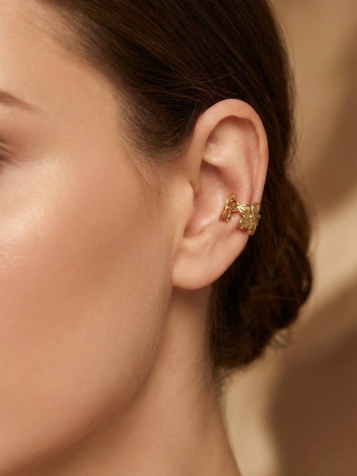 Stainless steel earcuffs 124AQ532 for wholesale by BYREN | ÉLINE L'ATELIER