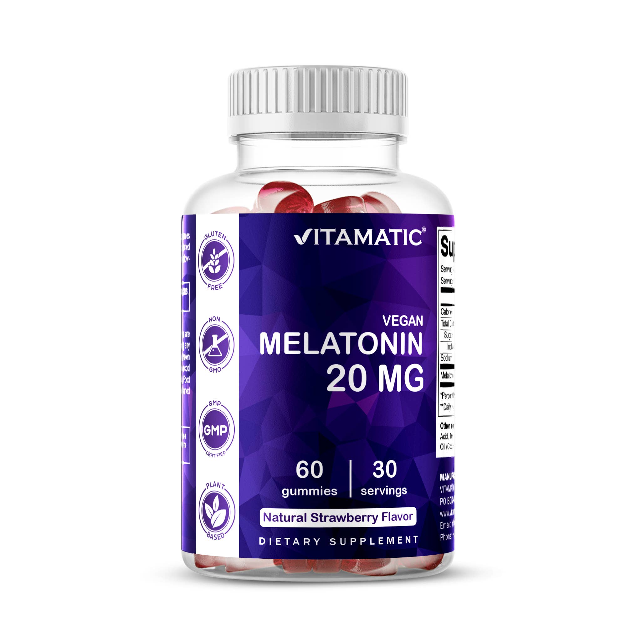 Vitamatic - Wholesale Oral Supplement/Vitamin - Vitamatic Melatonin 20mg Gummies for Adults | 60 Gummies0