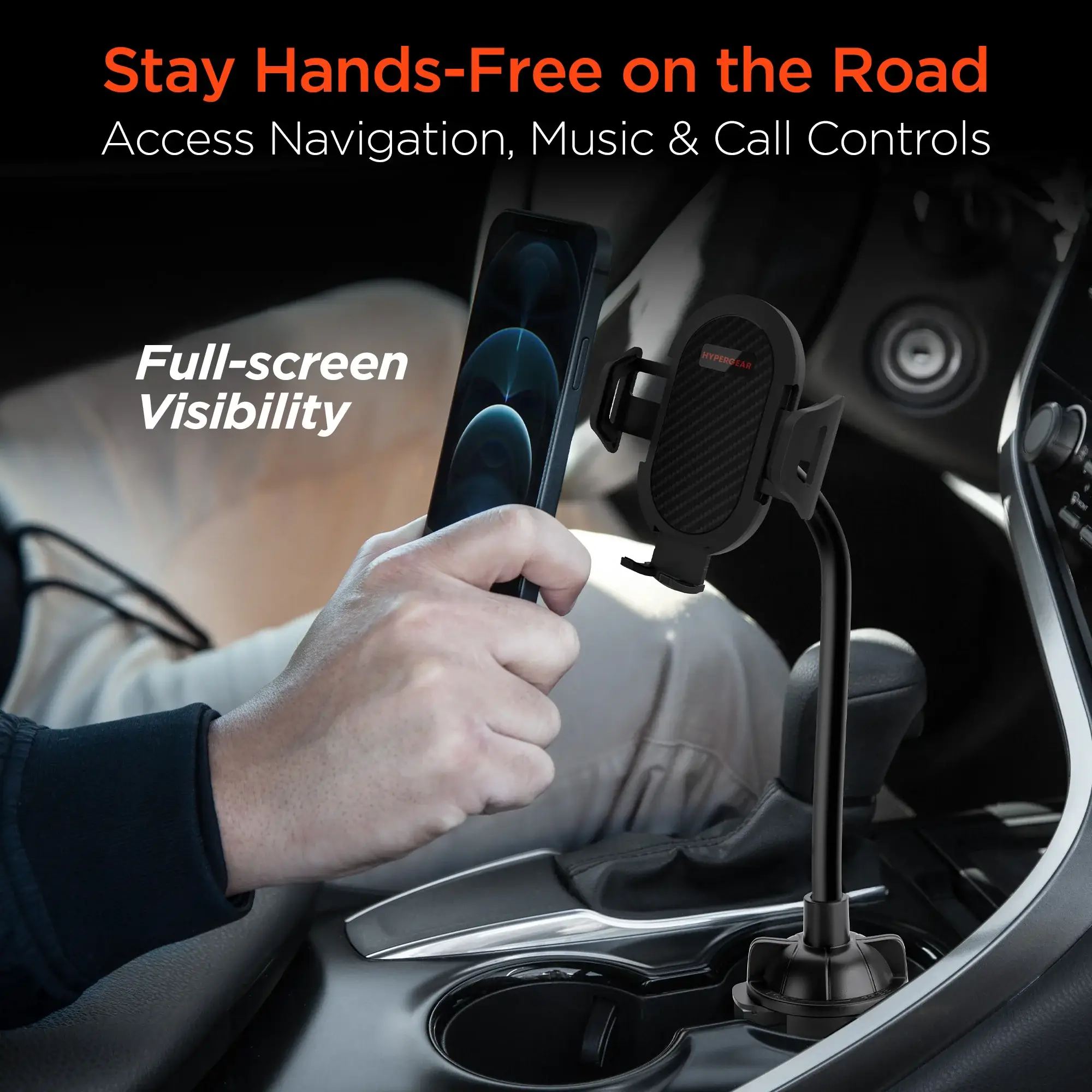 JupiterGear Home – wholesale Charging dock – Hypergear Universal Cup Holder Flex Phone Mount7