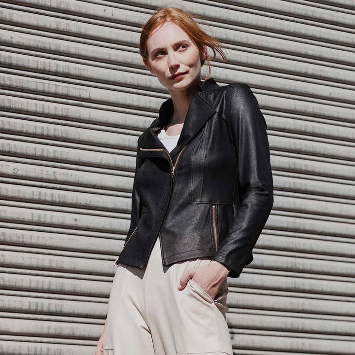 Clara Sunwoo - Wholesale Leather Jacket - Women's - JK161 - Liquid Leather â„¢ Signature Jacket
