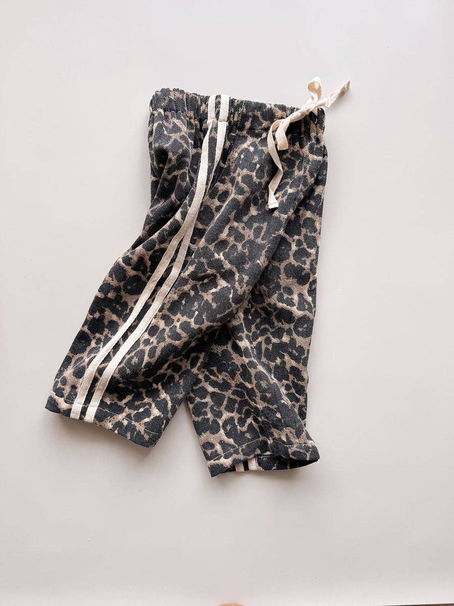 FRECKLES the label - Wholesale Pants - Kids - Little Cub Denim Track Pants | Leopard Racer1