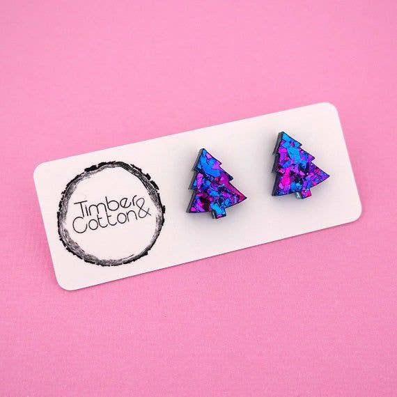 Girlfetti - Wholesale Stud/Post Earrings - Christmas Tree Acrylic Stud Earrings15