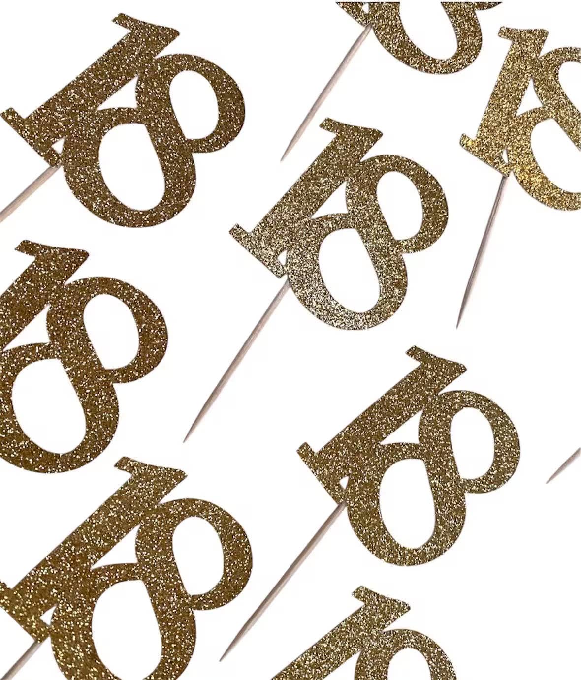 ASAP Craft Supplies - Wholesale Cake/Cupcake Topper - Age Cupcake Toppers, birthday, party decorations, set of 60