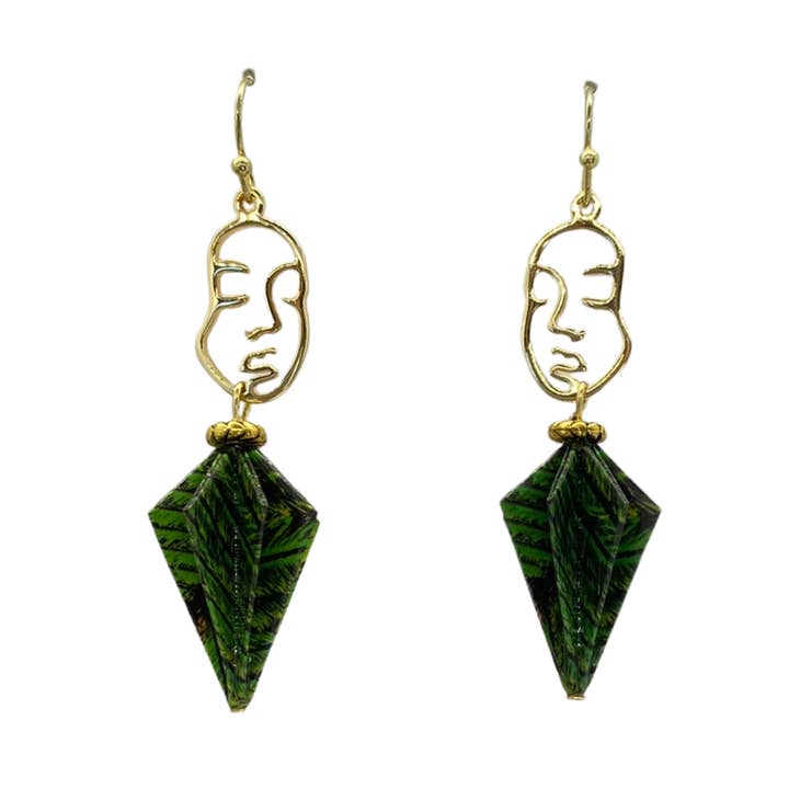 Origami Earrings (Water Resistant) - The Radia for wholesale by Paper Moon Origami Co.