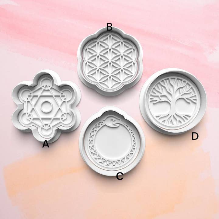 Cortador de Bolachas de Geometria Esotérica: Cortador de Fondant e Argila Impresso em 3D por atacado de Roussell Prints and Demand LLC