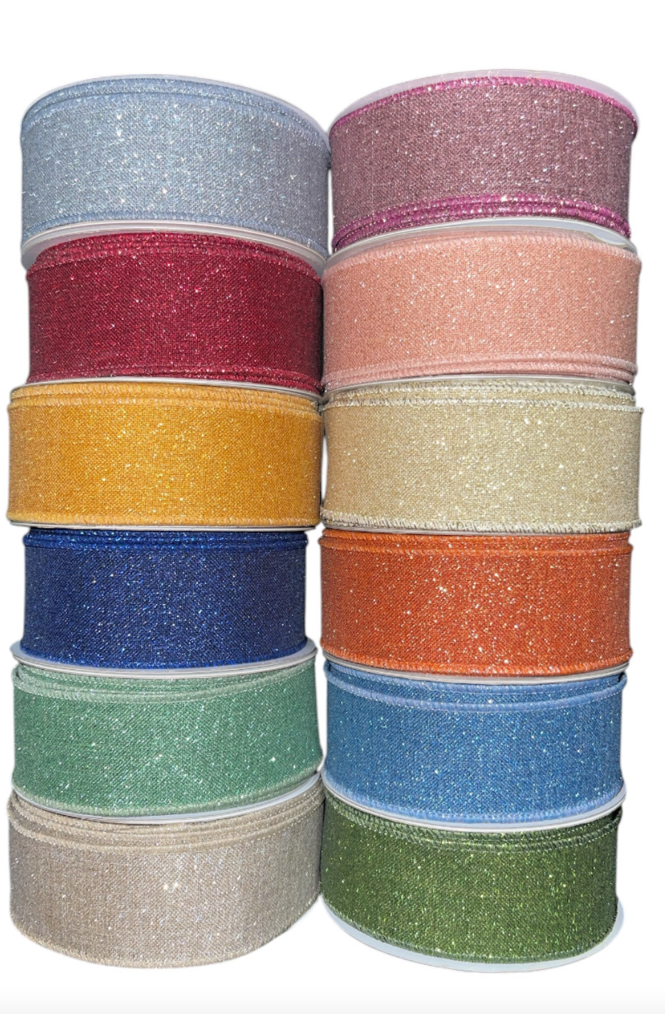 Thompson Wholesale - Wholesale Ribbon - Gift Wrapping - Fine Vintage Glitter 1.5" Ribbon -- 12 Pack1