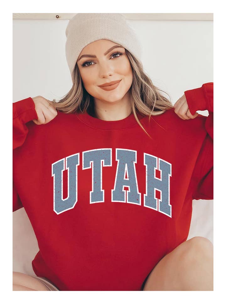 UTAH State Grafik Fleece-Sweatshirts für den Großhandel von COLORBEAR