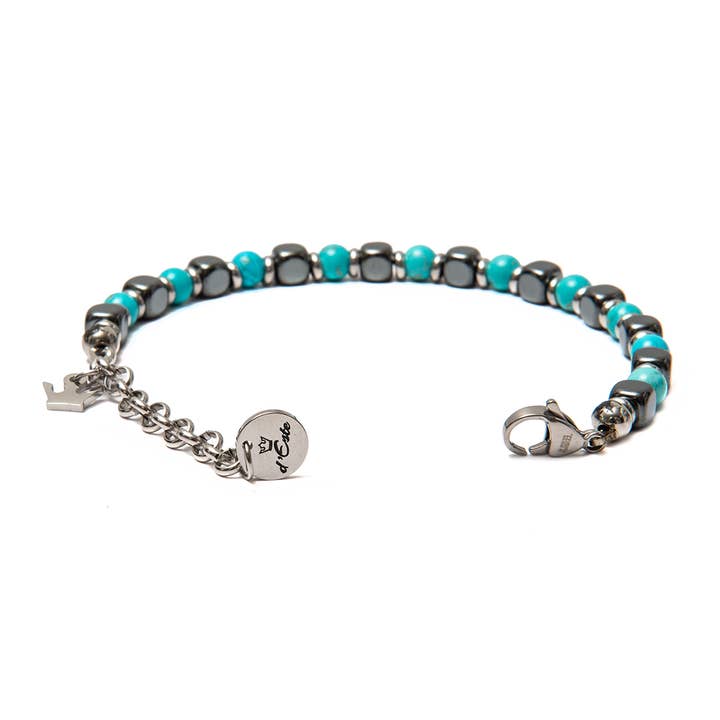 Hämatit- und Türkisarmband 6 mm für den Großhandel von d'Este