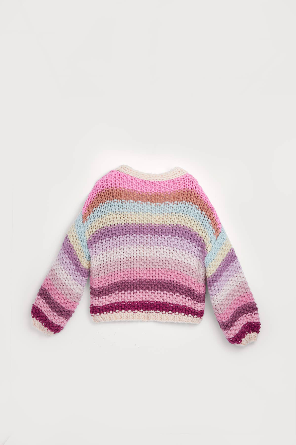 SAACHI - Wholesale Knit Sweater - Women's - Reversible Rainbow Pullover Sweater13