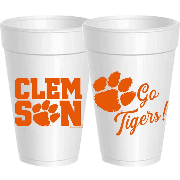 Clemson - Go Tigers - 10 pack for wholesale by Sassy Cups