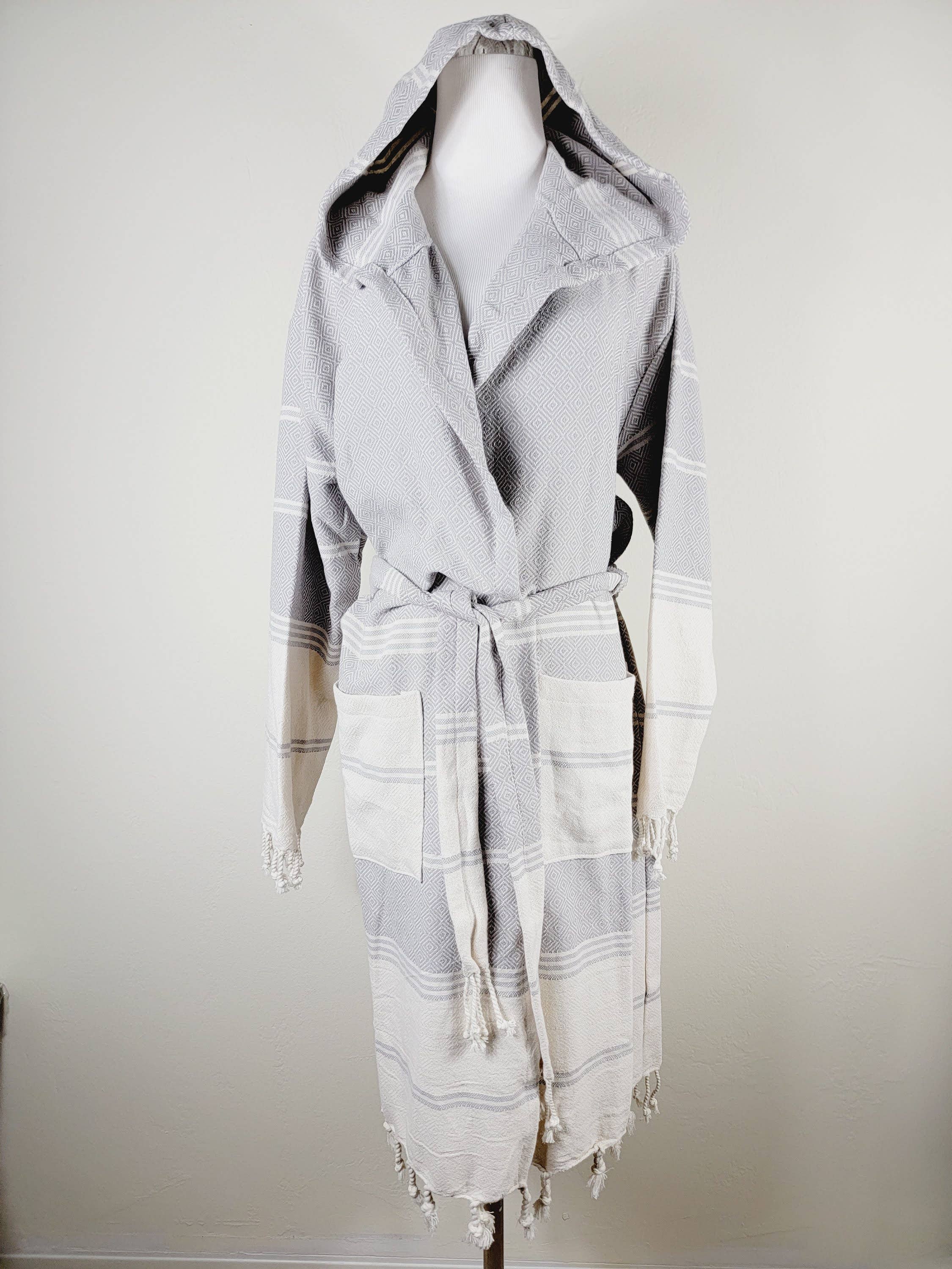 EBRU Home - Wholesale Robe - Unisex - Unisex Robe, Beach, Bath and Spa Turkish Robe - Gray0
