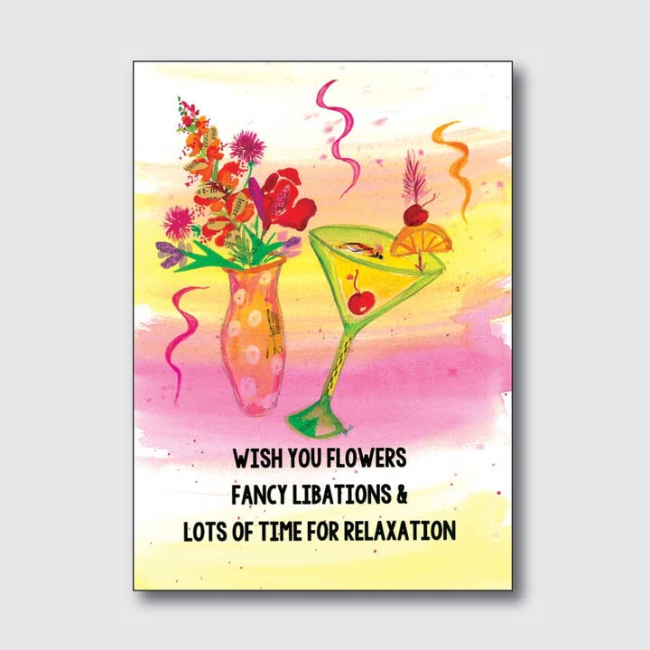 Fancy Libations for wholesale by Chique Lixo Greeting Cards