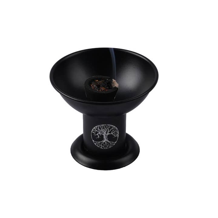Iron Charcoal Burner Tree of Life approx. 4" for wholesale by Vrinda