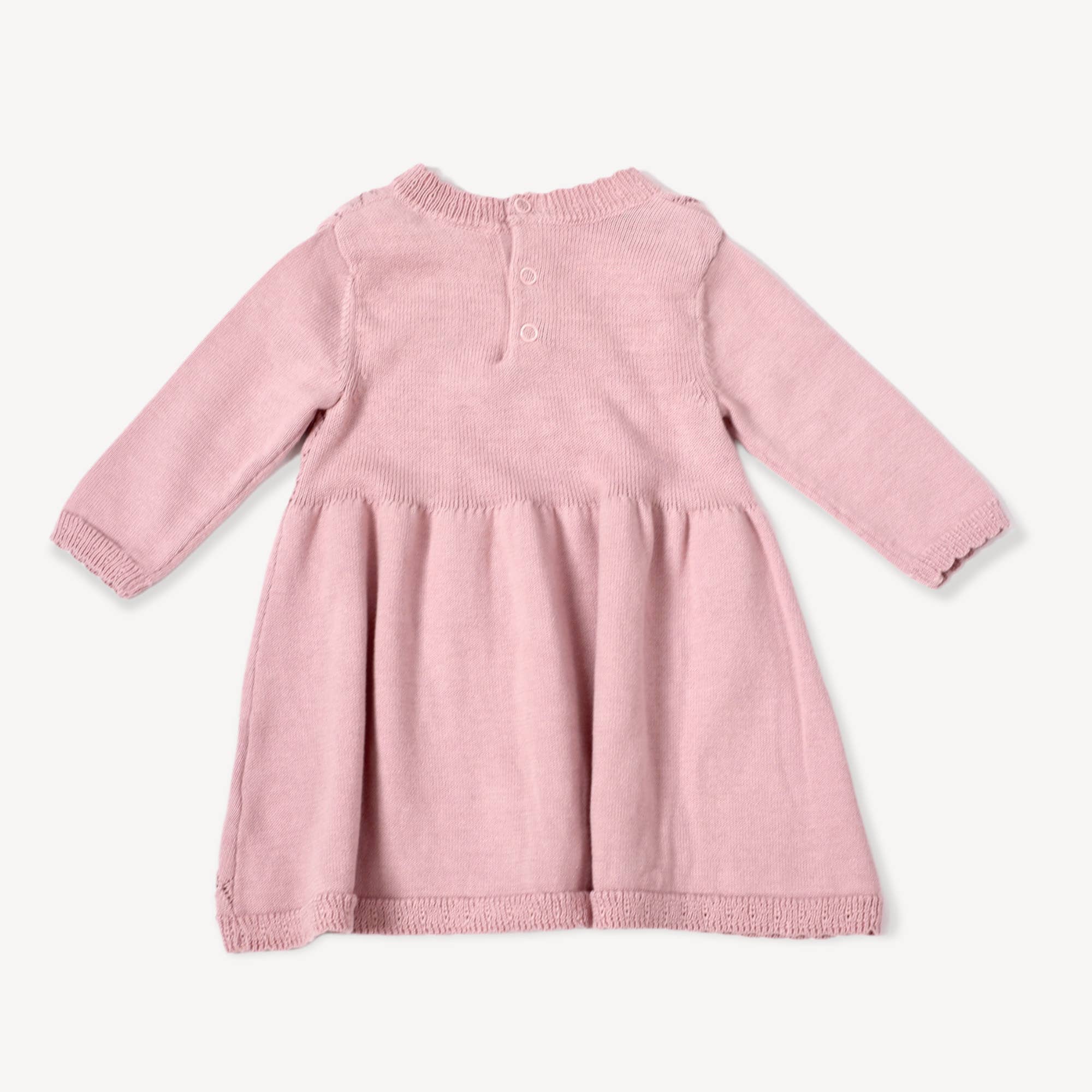 Viverano Organics - Wholesale Dress - Baby - Milan Pointelle Sweater Knit Baby dess (Organic Cotton)4