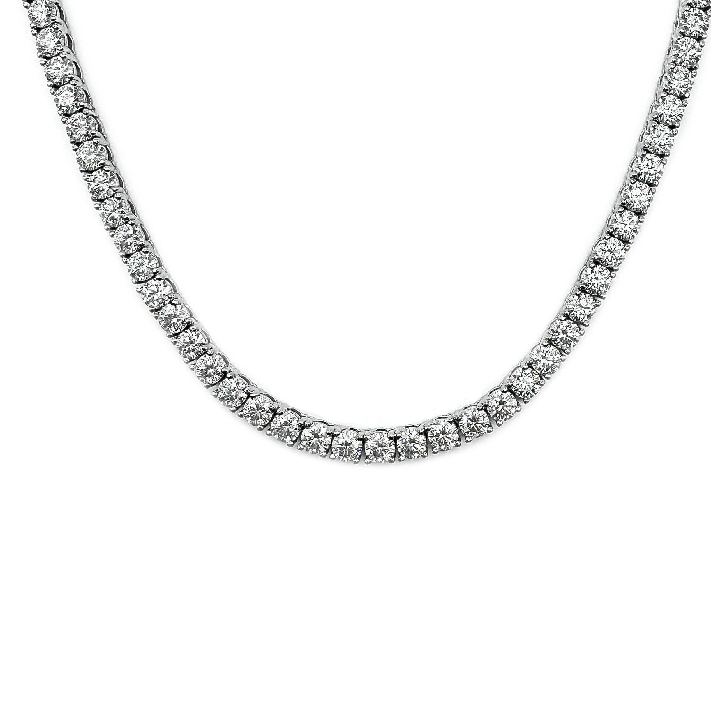 El&Elle – wholesale Link & chain necklace – Round Cut Moissanite Tennis Necklace5