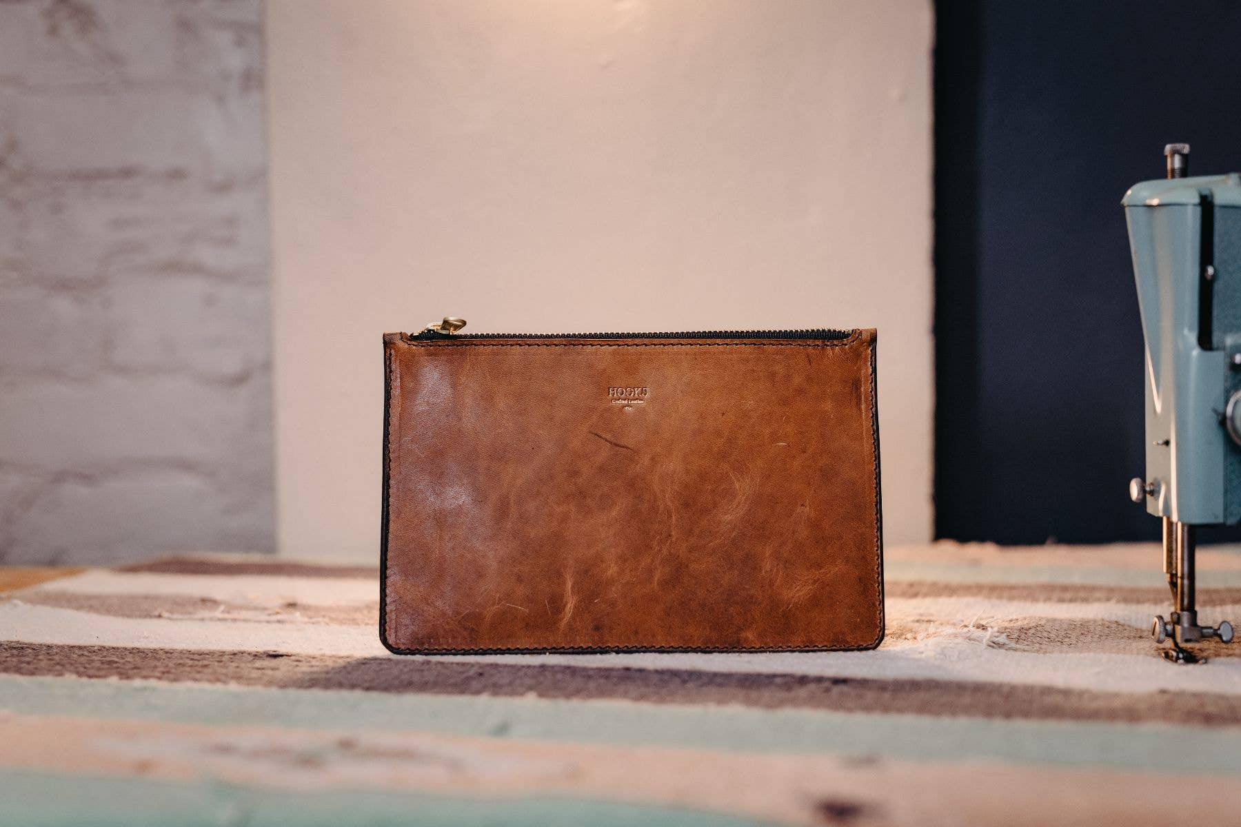 Hooks Crafted Leather Co. – Engroshandel Clutch - Dame – Naturlig Dublin Clutch Pung5