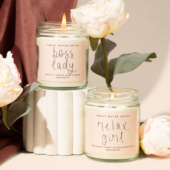 Sweet Water Decor - Wholesale Jar/Filled Candle - Boss Lady 9 oz Soy Candle - Home Decor & Gifts