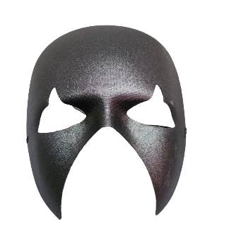 Black Pointed Venetian Half Mask for wholesale by Caufield's Novelty