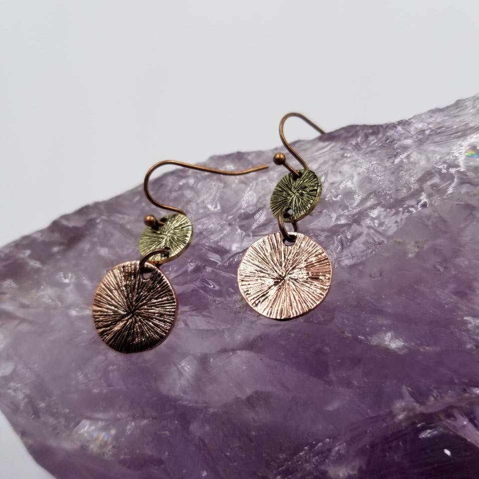 magnolia jewelry - Vendita all'ingrosso Orecchini pendenti - Orecchini pendenti a cerchio doppio martellato1