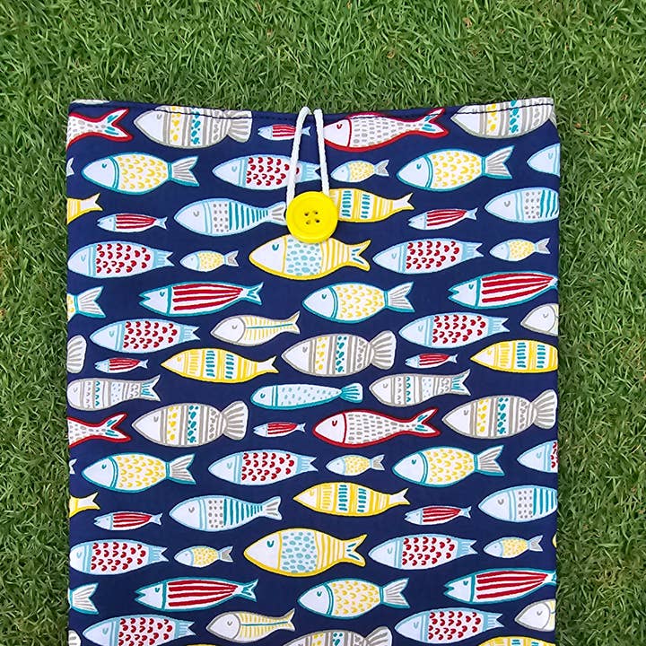 Padded fish book cover for wholesale by laubelgo
