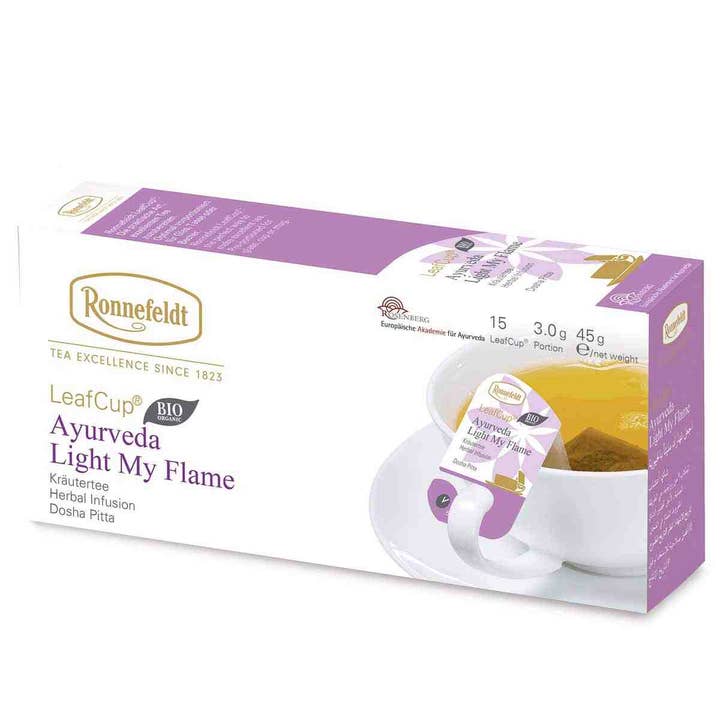 Ronnefeldt LeafCup® Ayurveda Light My Flame Bio® Herbal–6x25 pour la vente par Ronnefeldt USA