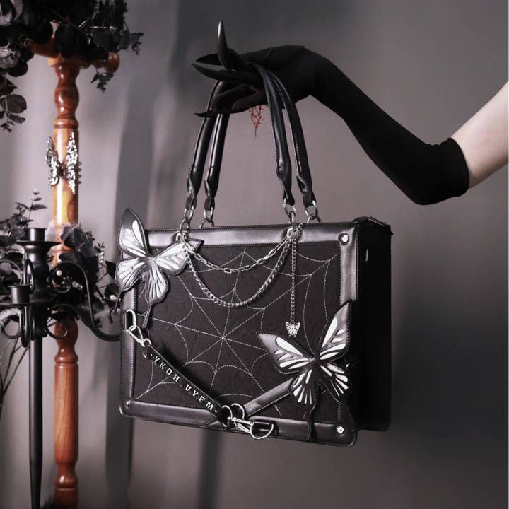 Borsa a tracolla a spalla a farfalla in stile gotico scuro Y2K. per la vendita all'ingrosso da parte di MoodGold