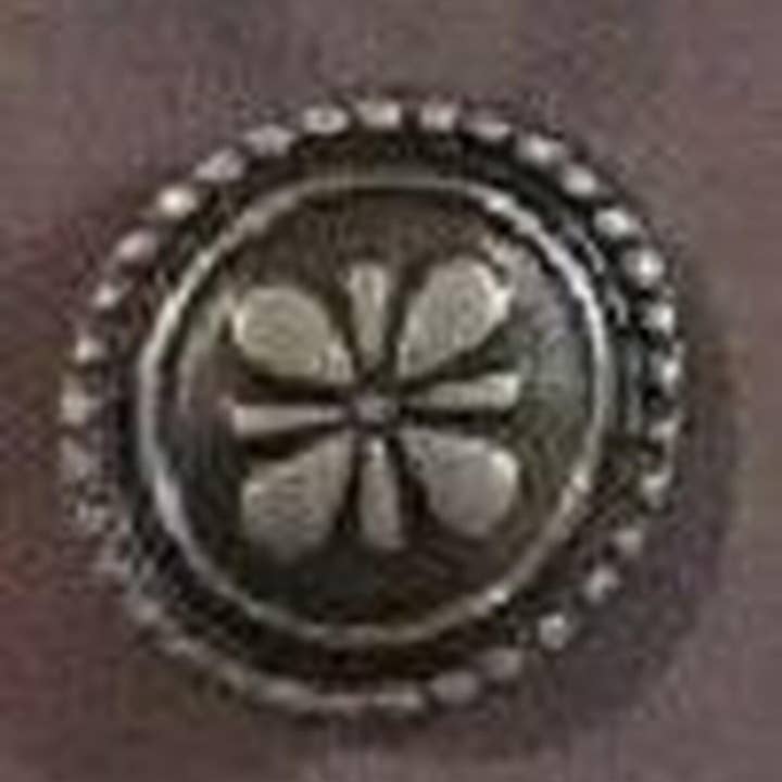 Flower Crest Brads (12/pkg) for wholesale by Emerald Creek Craft Supplies