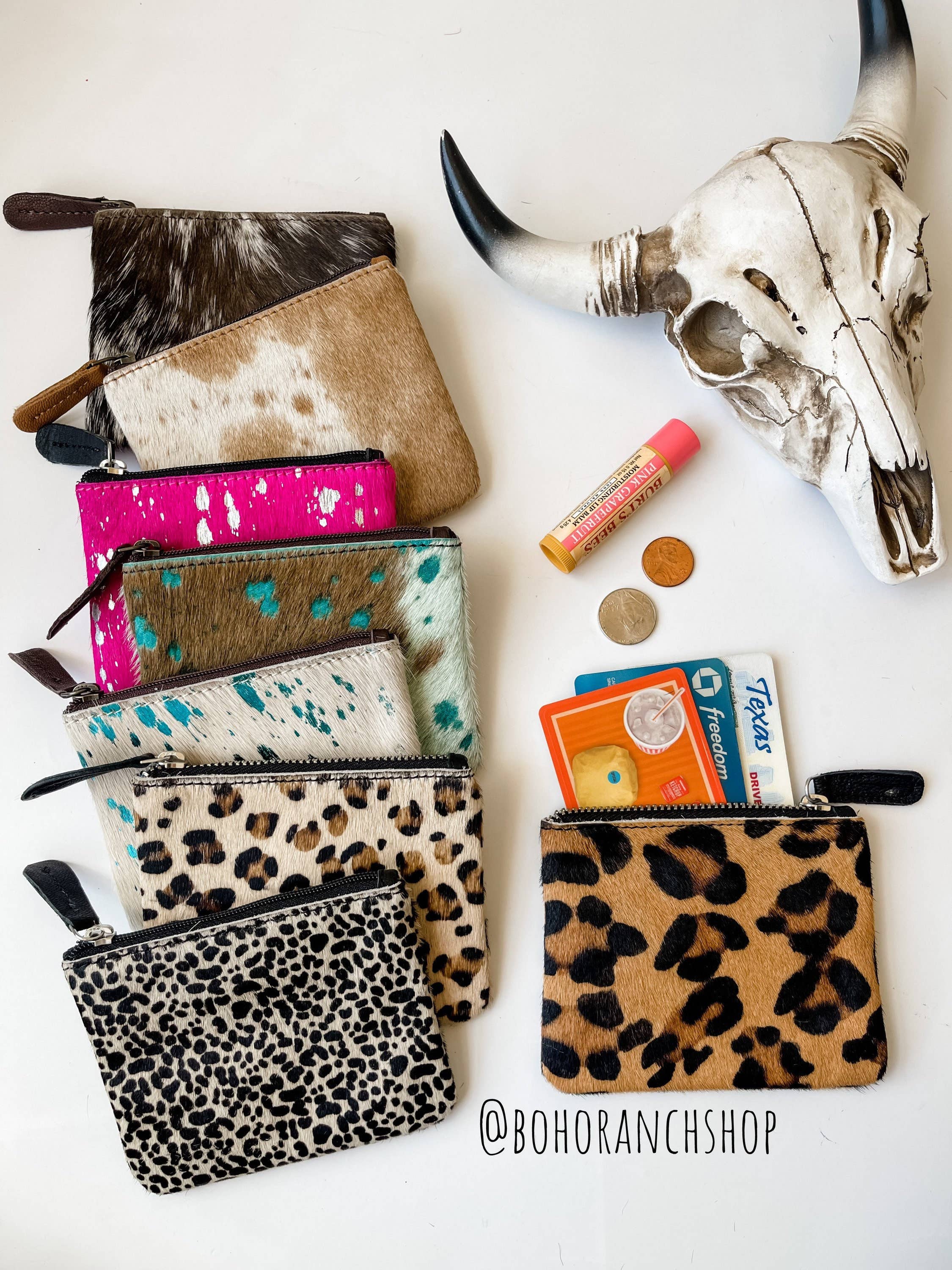 Boho Ranch Shop - Vente Porte-monnaie – femme - Pochette à monnaie en cuir de vachette occidental6