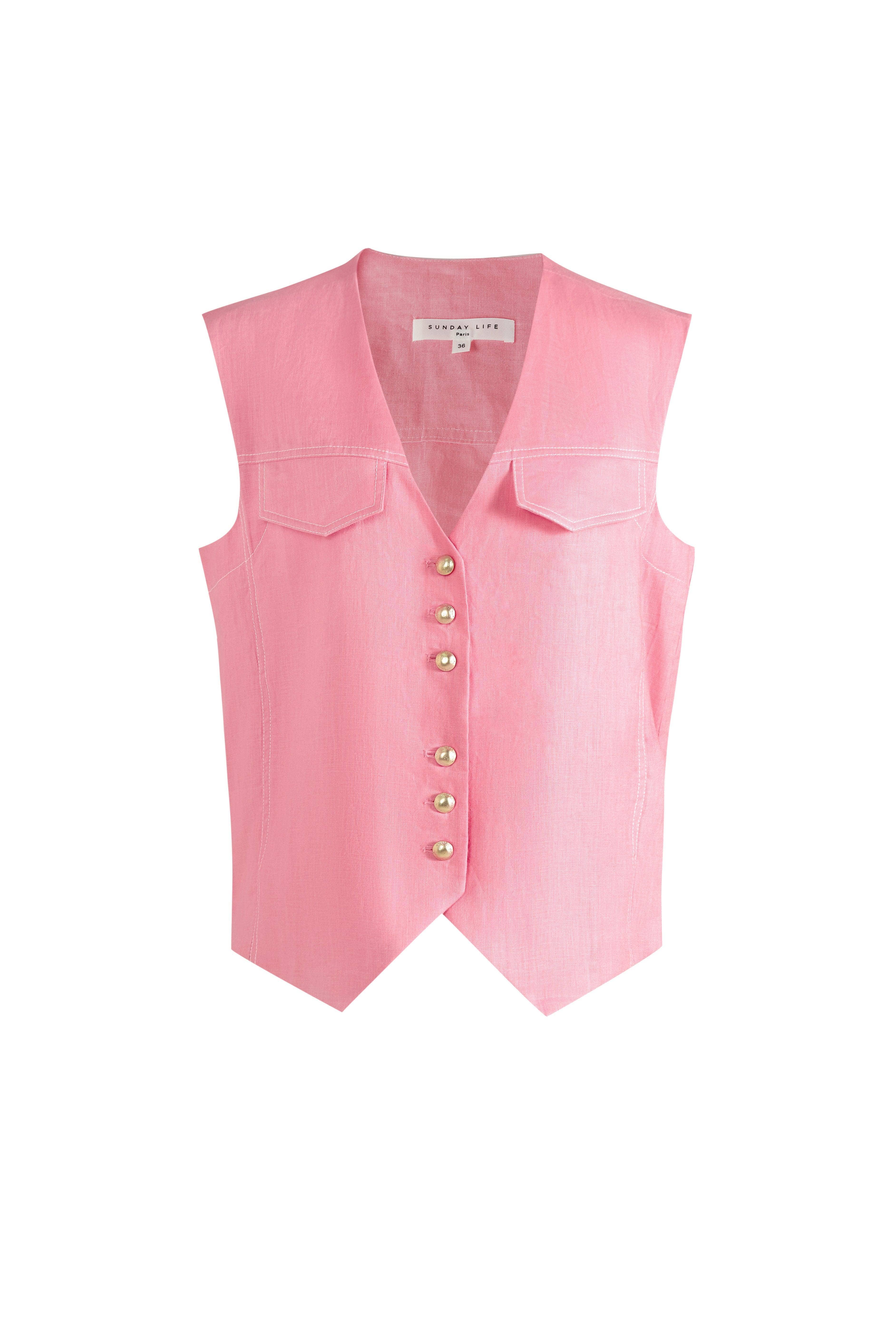 SUNDAY LIFE - Wholesale Outerwear Vest - Women's - Garance sleeveless jacket