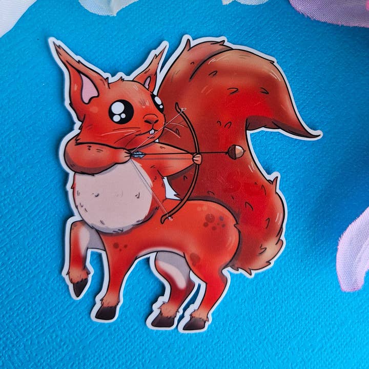 Boogschutter: Eekhoorntaur-sticker (eekhoorn + centaur) Zodiac Mashable voor wholesale door Meg's Mashables