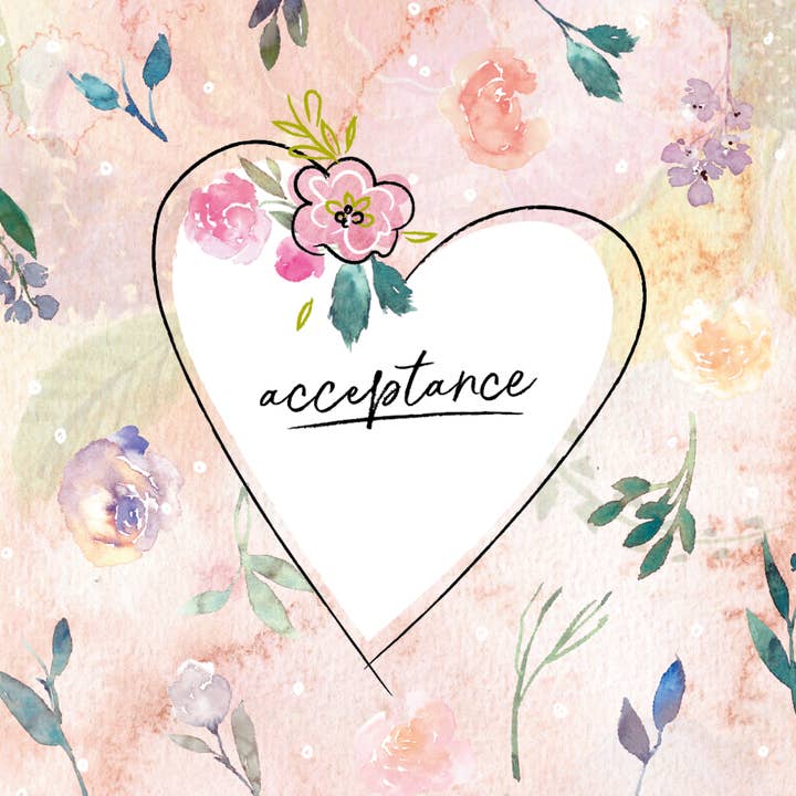 Acceptance - floral heart for wholesale by Katie Phythian Design