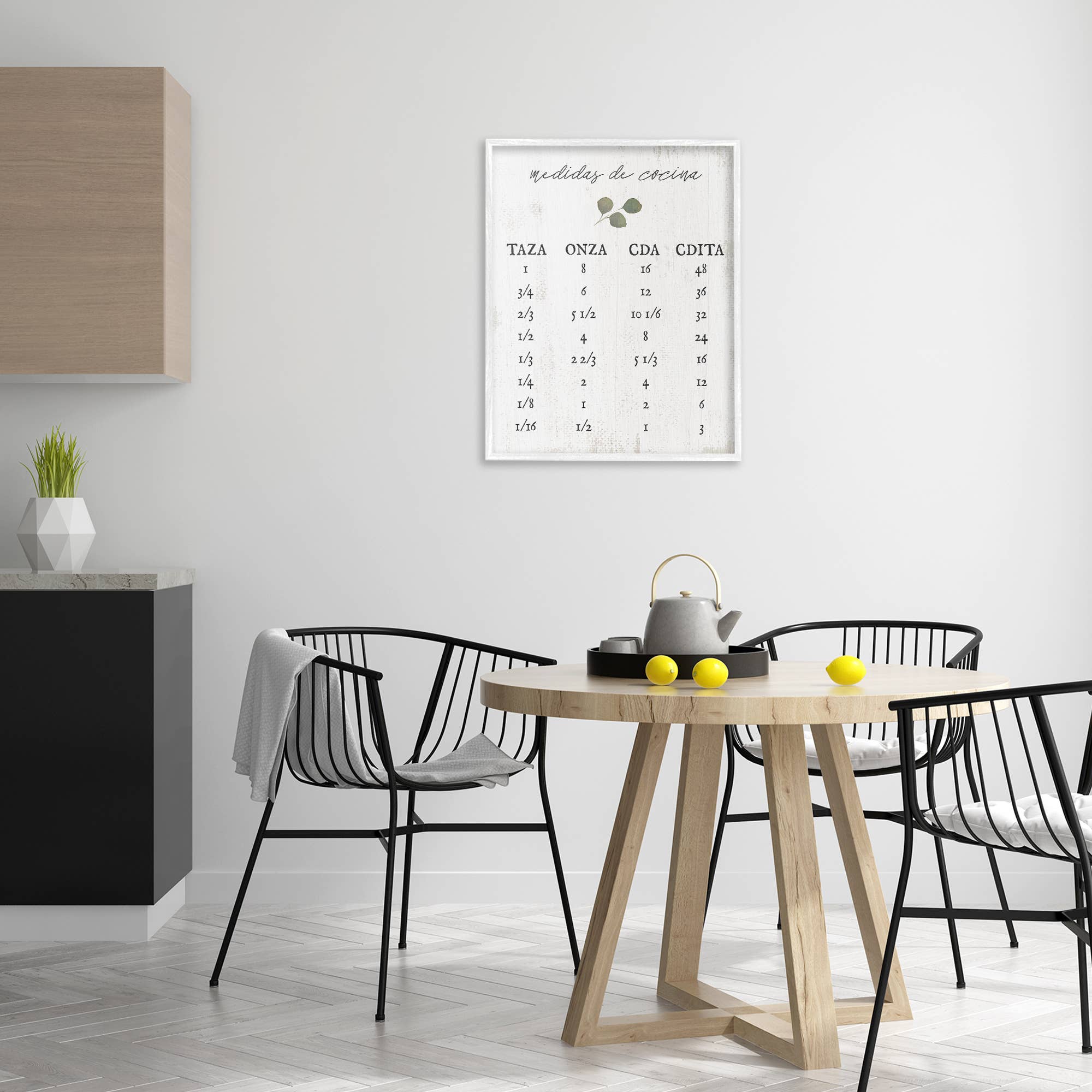 Stupell Industries - Wholesale Wall Decor - Kids & Baby - Tabla de Medidas de Cocina Framed Giclee Art35