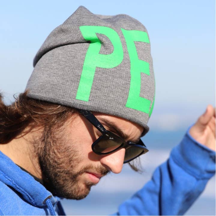 Purple Sardine - Venta al por mayor Gorro de lana - Hombre - Gorro Beanie PEACE 234H, estampado grande de alto efecto, gorros1