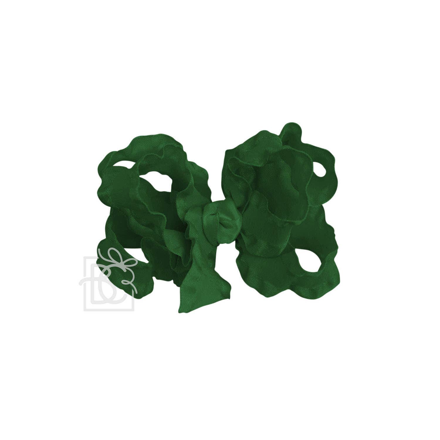 Beyond Creations, LLC - Wholesale Hair Bow - Kids - DOUBLE RUFFLE BOW ON CLIP61