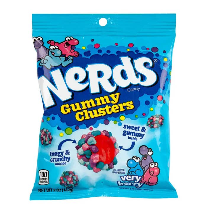 Echo Sales America - Wholesale Gummy - NERDS CLUSTERS VERY BERRY 5 OZ PEG BAG
