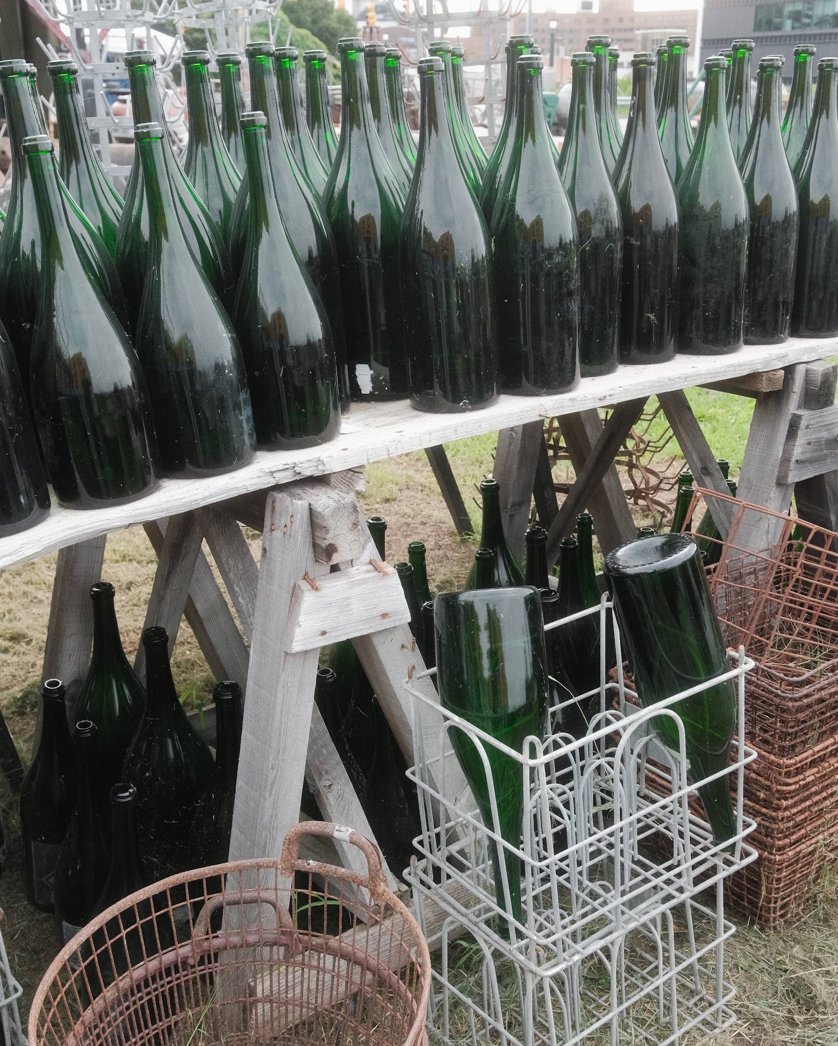 Golden Oldies Antiques – wholesale Decorative tabletop object – Methuselah Oversized Wine Bottle3