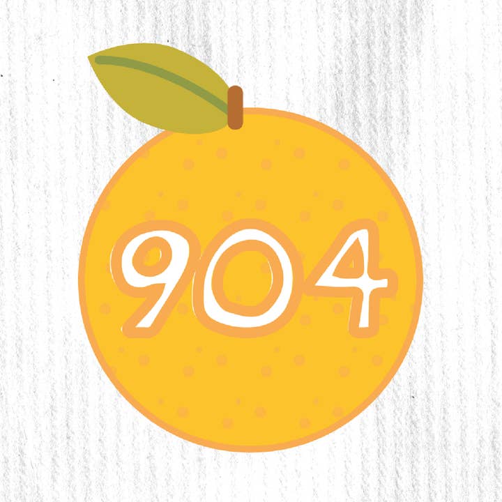 Jacksonville 904 Florida Områdekode Orange Vinyl klistermærke for engroshandel hos Articuh