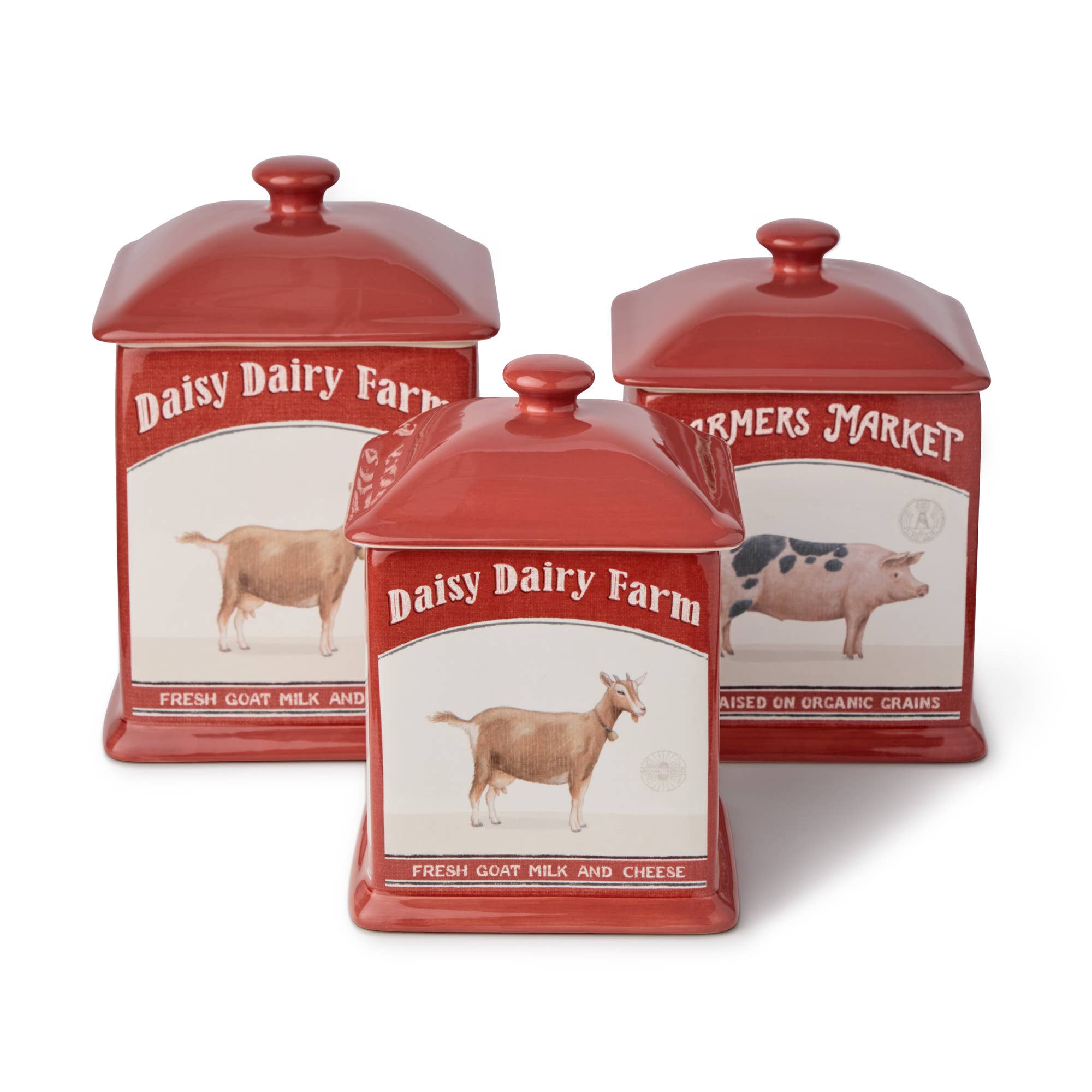 Certified International - Wholesale Canister set - Vintage Farm Square Canister Set  3 pc  52 72 90 oz1