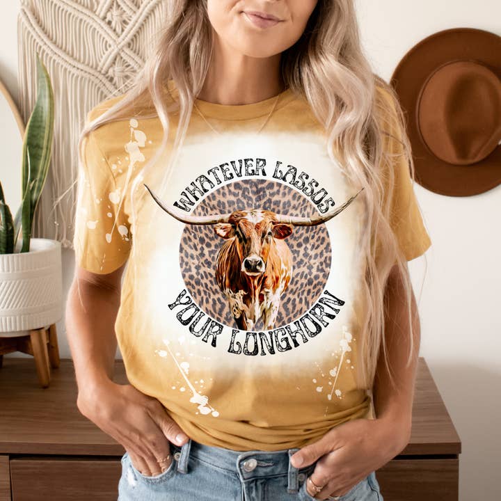 Whatever Lassos Your Longhorn for wholesale by Ashley DeHerrera The Motherload of Tee's