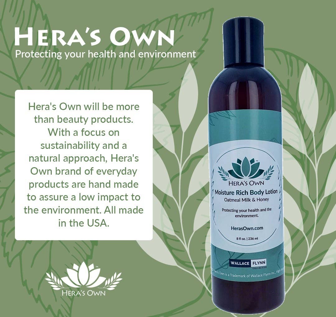 Power of Zeolite - Wholesale Lotion en hydraterende crème - Hera's Eigen Vochtinbrengende Lotion Havermout Melk & Honing 8 fl oz1