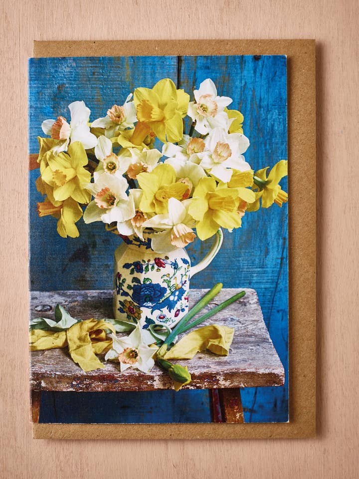 'Aunty Joyce's Jug' Greetings Card for wholesale by Jane Scott Flowers