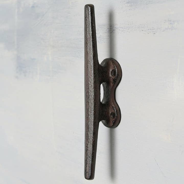 Nautical Cast Iron Boat Cleat Hook, Coastal Wall Organizer for wholesale by Iron & Blossom