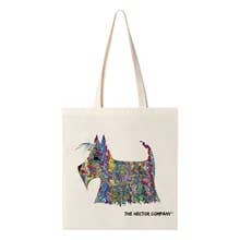 Bolsa de mano ecológica — Psychedelic Scottie Dog para venta al por mayor de The Hector Company