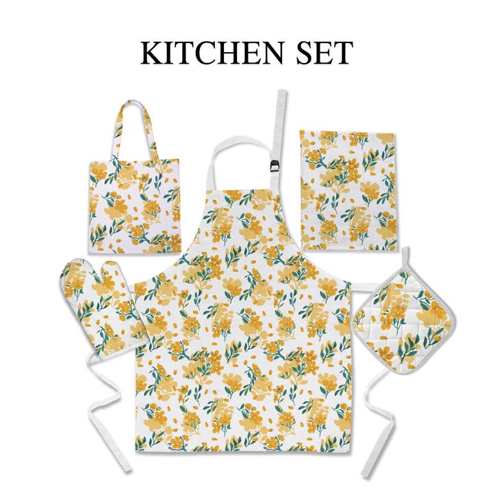 Spring Collection: Apron+Towel+Oven Mitt+Pot Holder+Tote bag for wholesale by LITO Linen and Towel