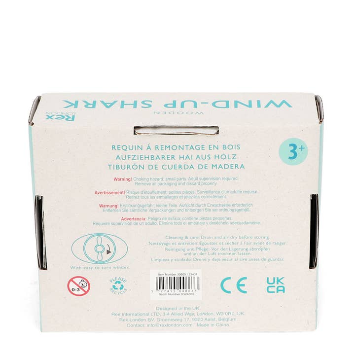 Rex B2B - Europe - Wholesale Bath Toy - Baby - Wooden wind-up bath toy - Shark4