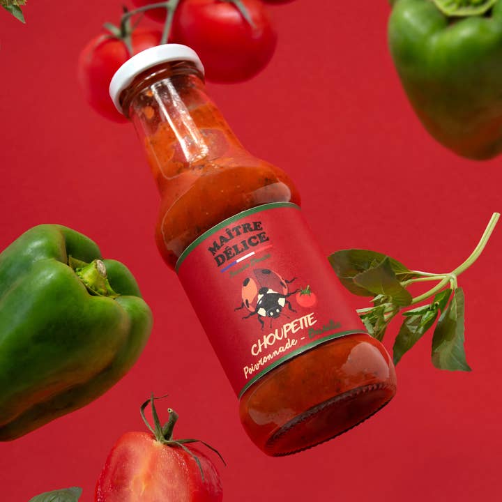 KETCHUP - Poivron Rôti & Piment d'Espelette250mL pour la vente par Maître Délice