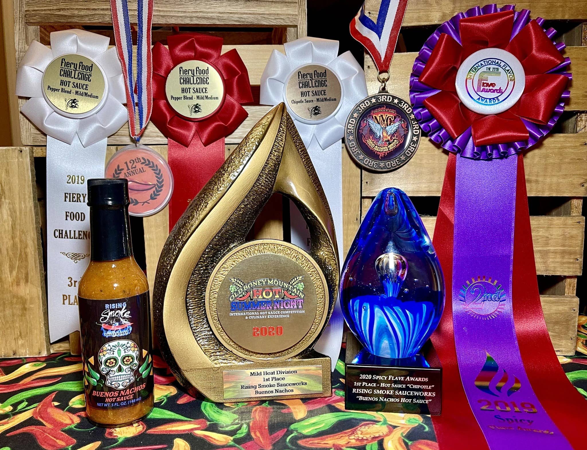 Rising Smoke Sauceworks - Wholesale Hot Sauce - 5 oz Buenos Nachos Hot Sauce (case of 12)3